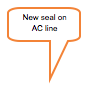 Rounded Rectangular Callout: New seal on AC line